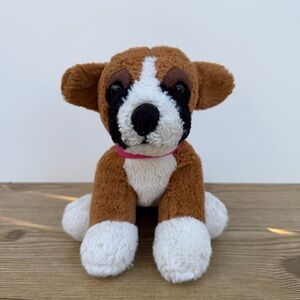 Nintendogs 2010 Nintendo Brown White Black Plush Dog Puppy Stuffed Animal